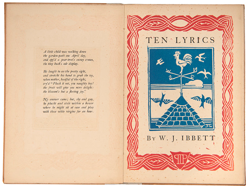 First edition of Ten Lyric by W.J. Ibbett, limited to 100 copies.