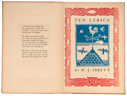 First edition of Ten Lyric by W.J. Ibbett, limited to 100 copies.