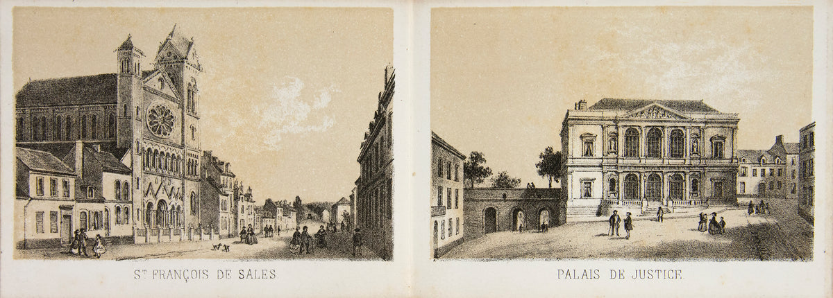 Landscape album of lithographed views of Boulogne.