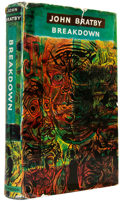 Signed and dated (1960) by John Bratby beneath a fabulous, full-page, pencil self portrait, on the front free endpaper.