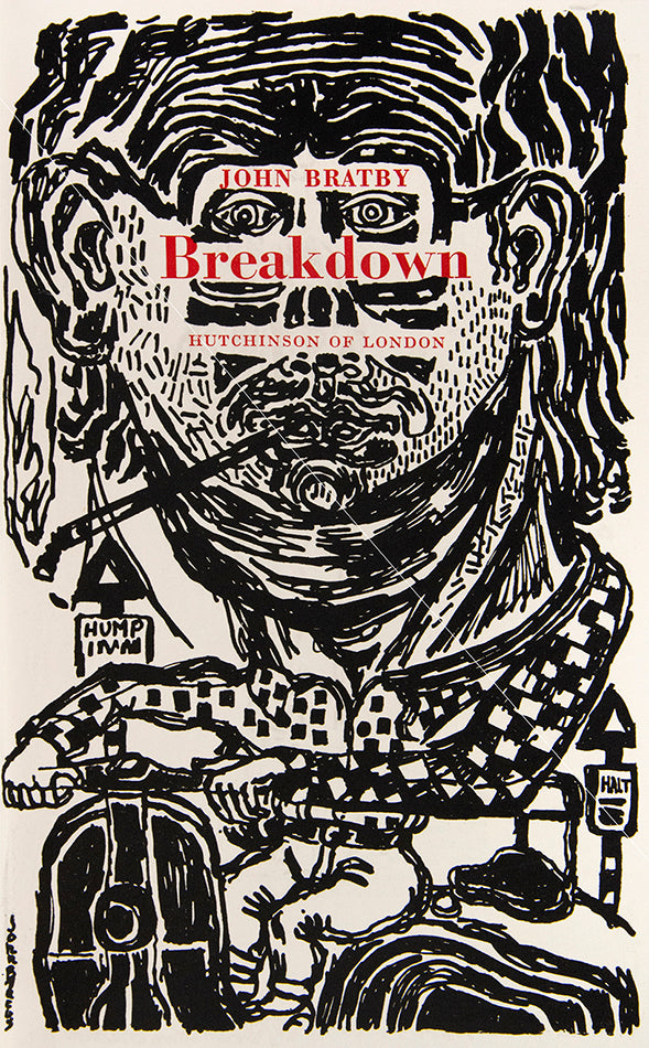 Signed and dated (1960) by John Bratby beneath a fabulous, full-page, pencil self portrait, on the front free endpaper.