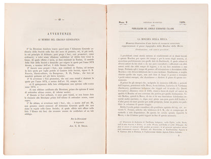 A rare copy of an article on the architecture and history of the main Kaaba and holy mosque in Mecca, included in an Italian periodical printed in 1874