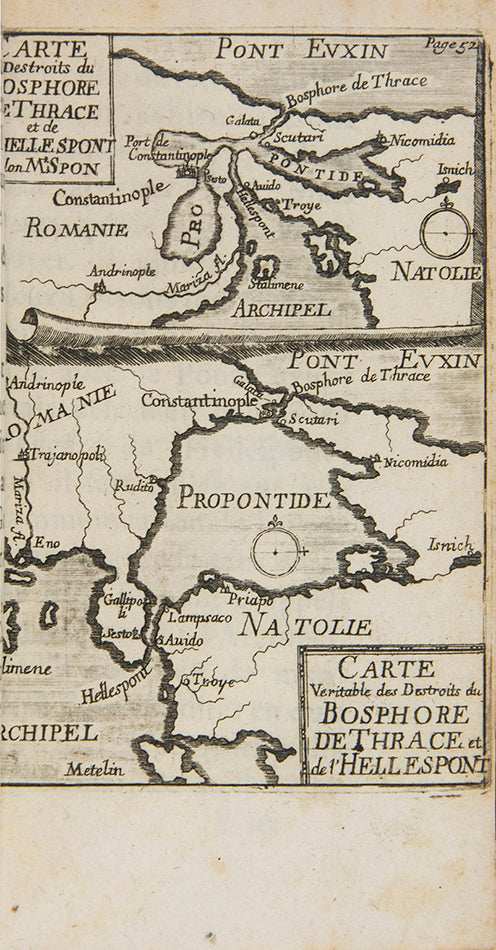 First edition of Lettres écrites sur une dissertation d'un Voyage en Grèce by Guillet de Saint-George, 