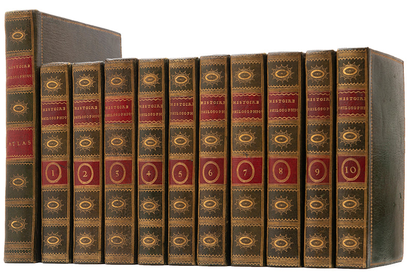 The definitive version of Histoire philosophique et politique by Raynal, together with the Atlas, published in 1780.