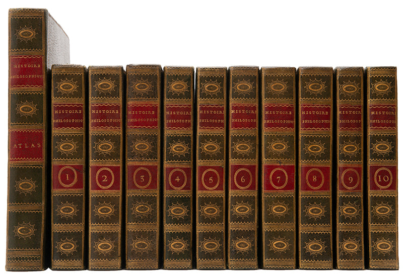 The definitive version of Histoire philosophique et politique by Raynal, together with the Atlas, published in 1780.