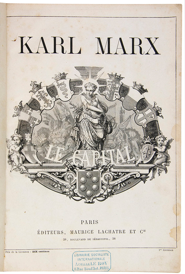 First edition in French of the first volume of Das Kapital. 
