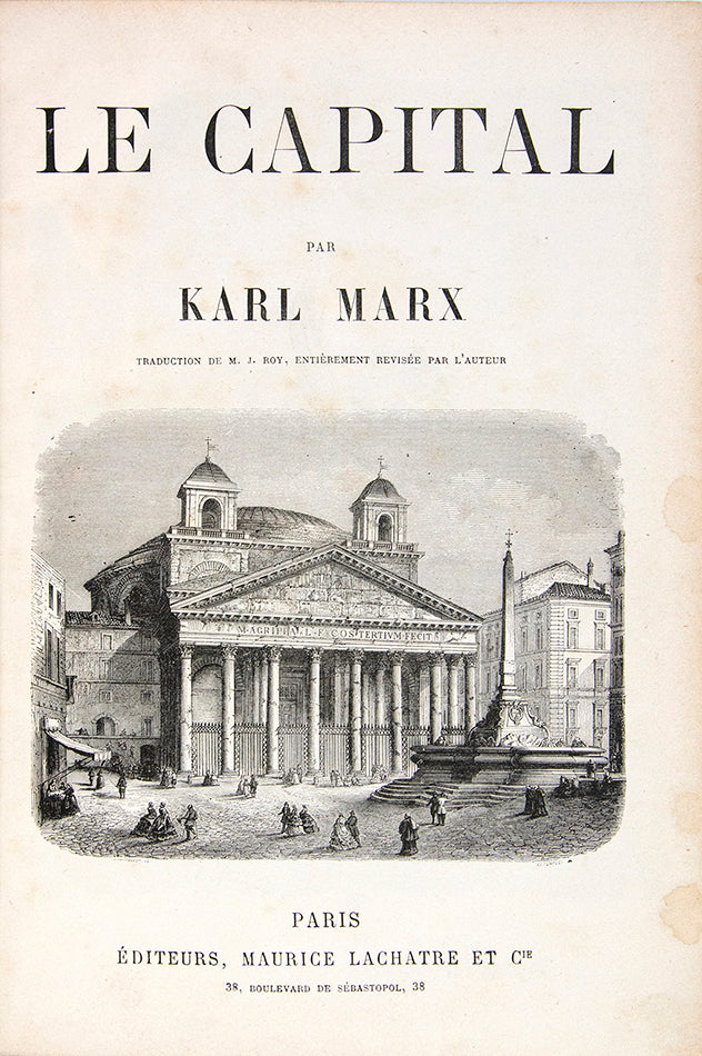 First edition in French of the first volume of Das Kapital. 
