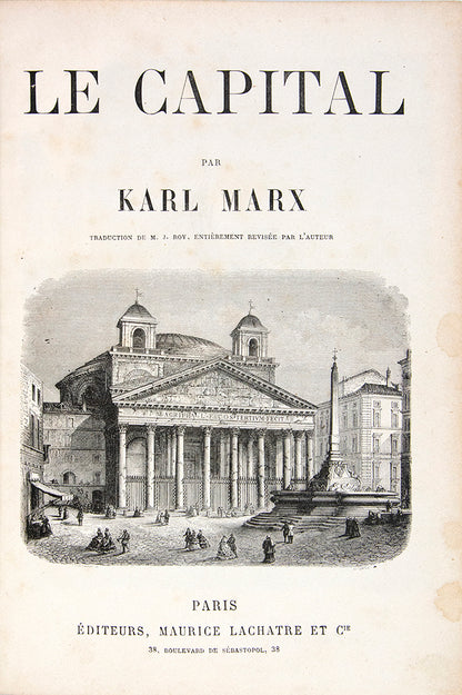 First edition in French of the first volume of Das Kapital. 