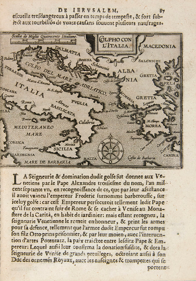 Of importance particularly for its numerous illustrations, which depict the Holy Land in the beginning of its Ottoman era.