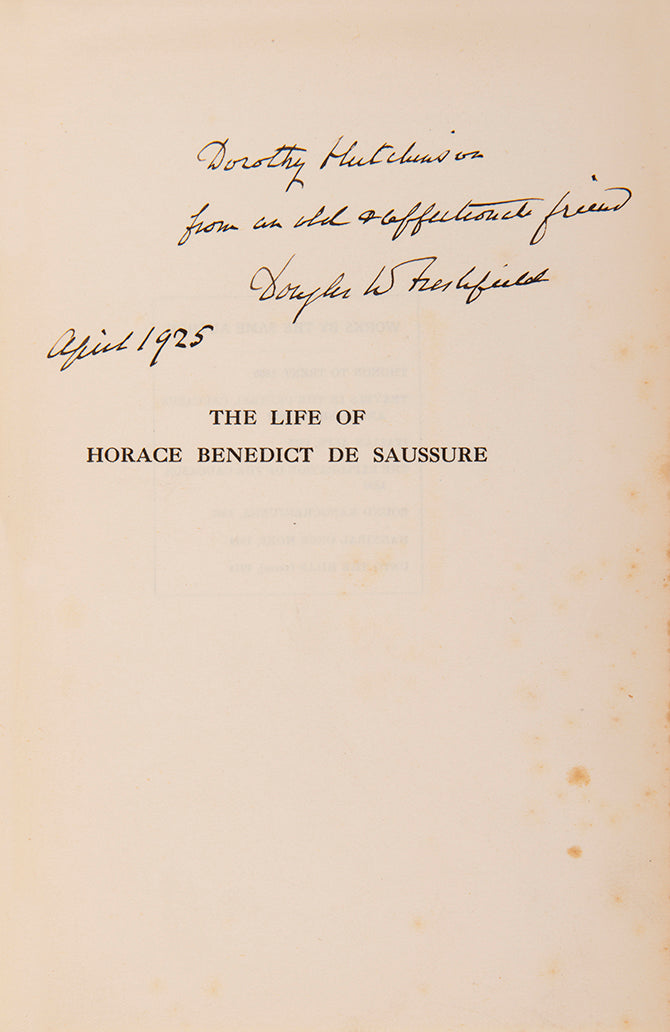 The standard biography of the great Alpine mountaineer, Saussure, by another outstanding mountaineer.