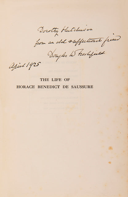 The standard biography of the great Alpine mountaineer, Saussure, by another outstanding mountaineer.