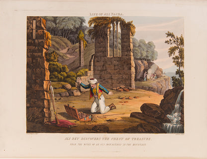 Strikingly dramatised hand-coloured aquatints, giving a romantic view of Ali Pacha's life, published very shortly after his brutal death
