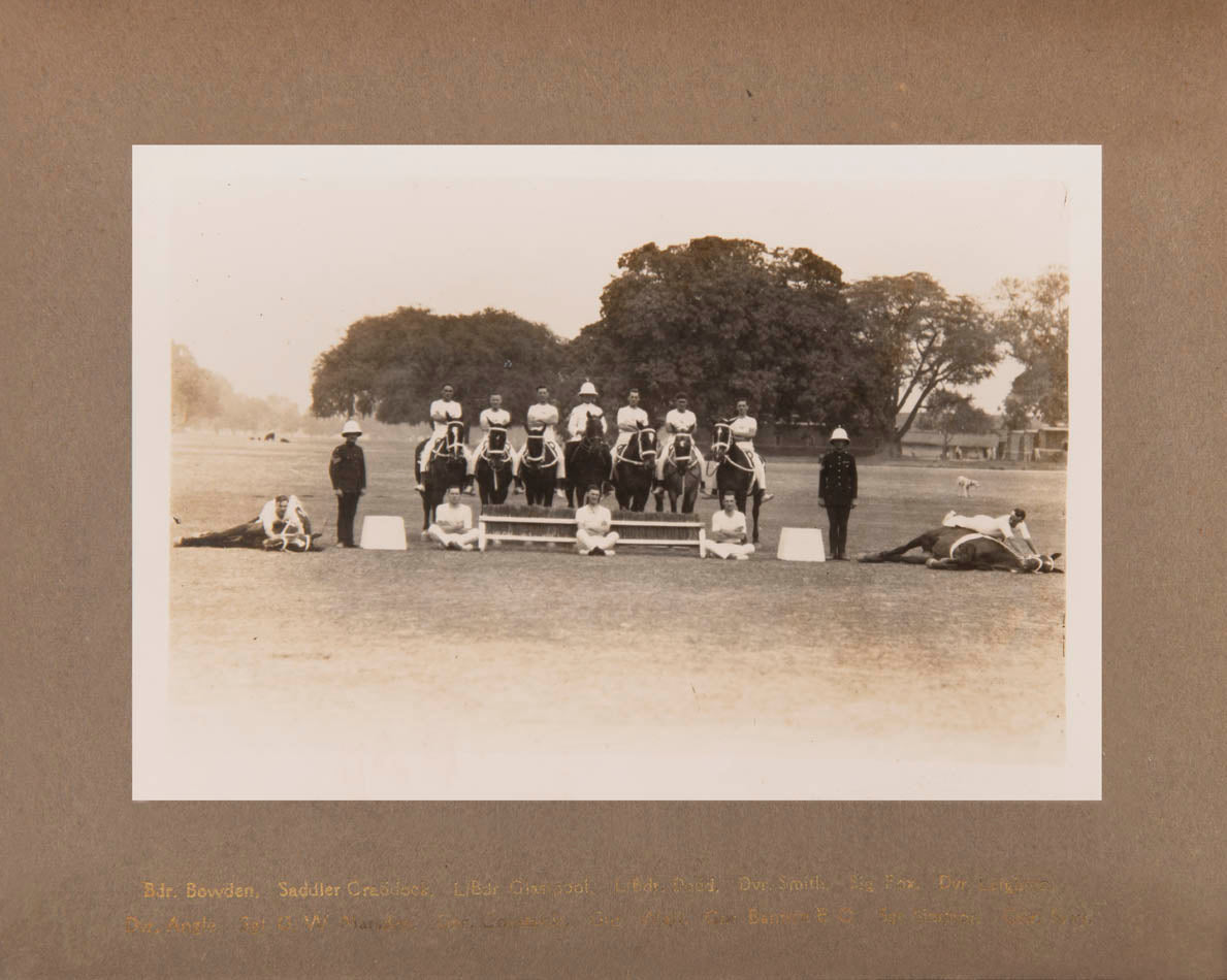 A superb series of original photographic images recording the 70th Field Battery's participation in the 1928 Lucknow Horse Show.