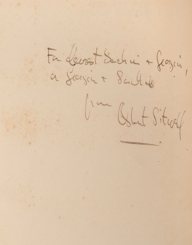 Presentation copy of the first edition of Osbert Sitwell's The Man who Lost Himself, inscribed to Sacheverell and Georgia Sitwell.