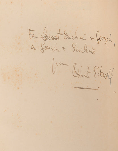 Presentation copy of the first edition of Osbert Sitwell's The Man who Lost Himself, inscribed to Sacheverell and Georgia Sitwell.