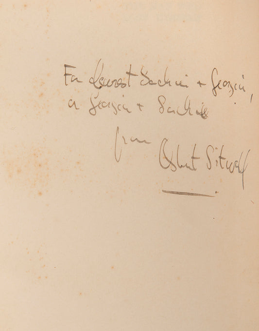 Presentation copy of the first edition of Osbert Sitwell's The Man who Lost Himself, inscribed to Sacheverell and Georgia Sitwell.