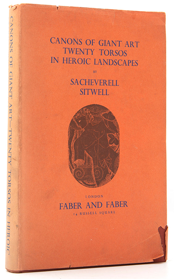 First edition of Canons of Giant Art by Sacheverell Sitwell, inscribed by the author to the poet Edmund Blunden.