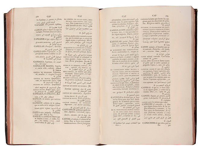 a colloquial spanish arabic dictionary by francisco canes printed in madrid in 1787 