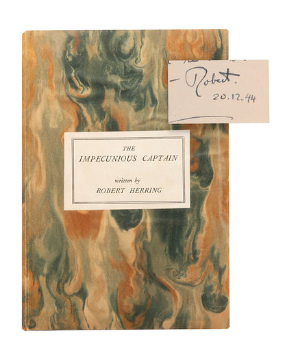 First edition of The Impecunious Captain by Robert Herring, inscribed by the author to the poet Alan Rook.