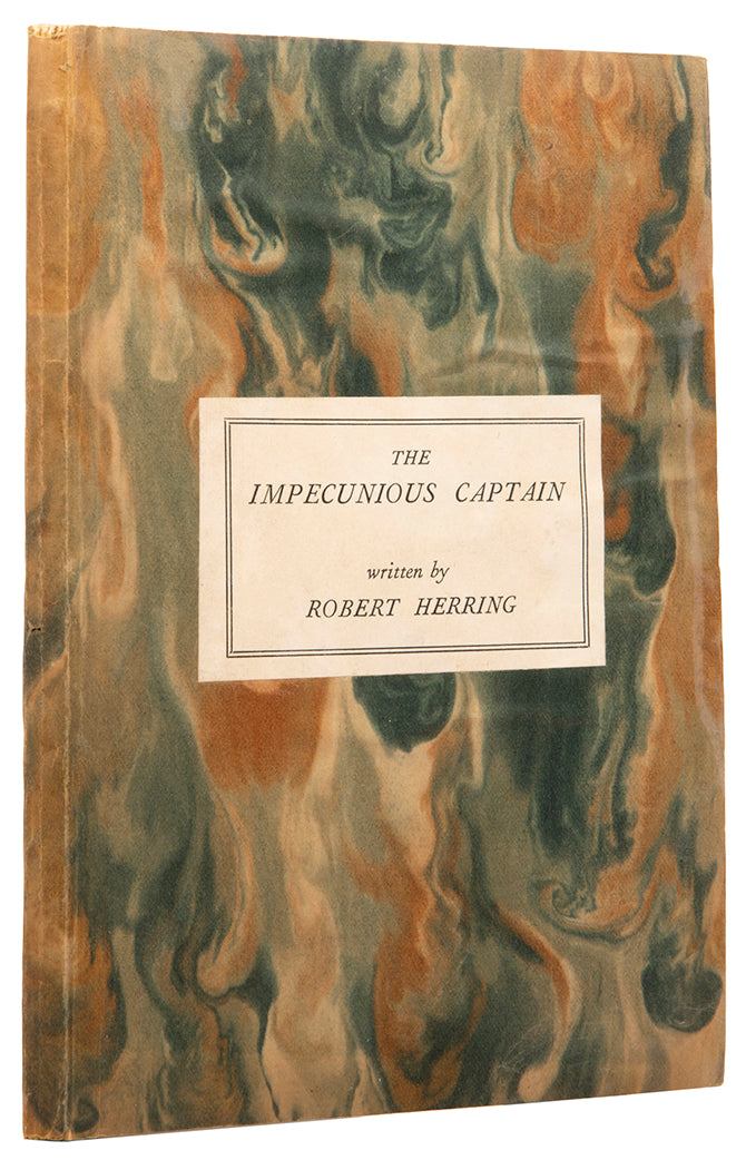 First edition of The Impecunious Captain by Robert Herring, inscribed by the author to the poet Alan Rook.