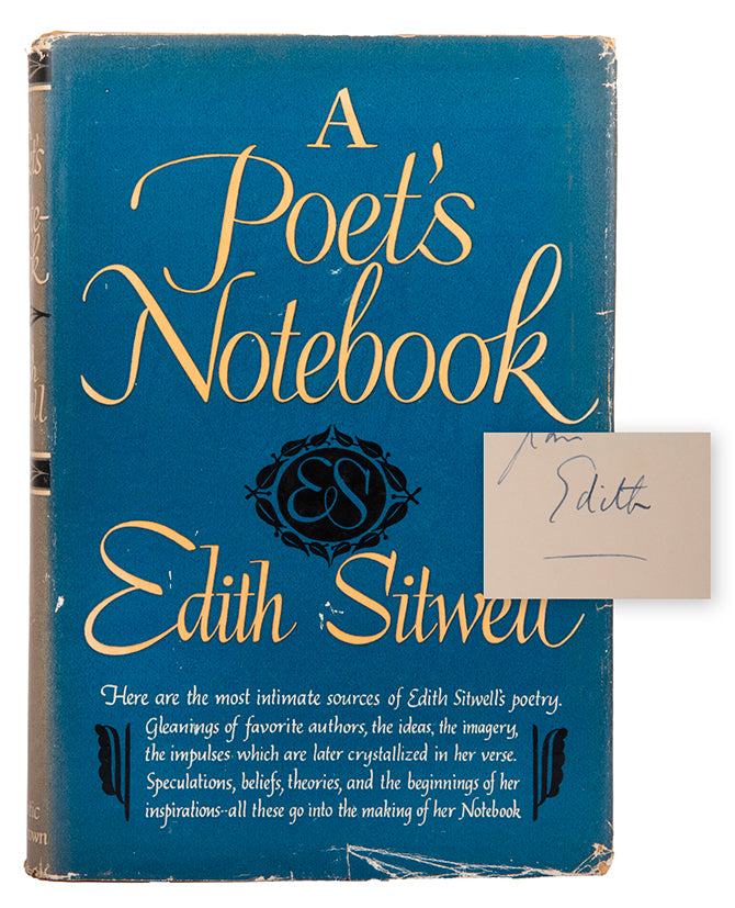 A fine association copy of the first American edition of A Poet's Notebook, inscribed by Edith Sitwell to her brother 