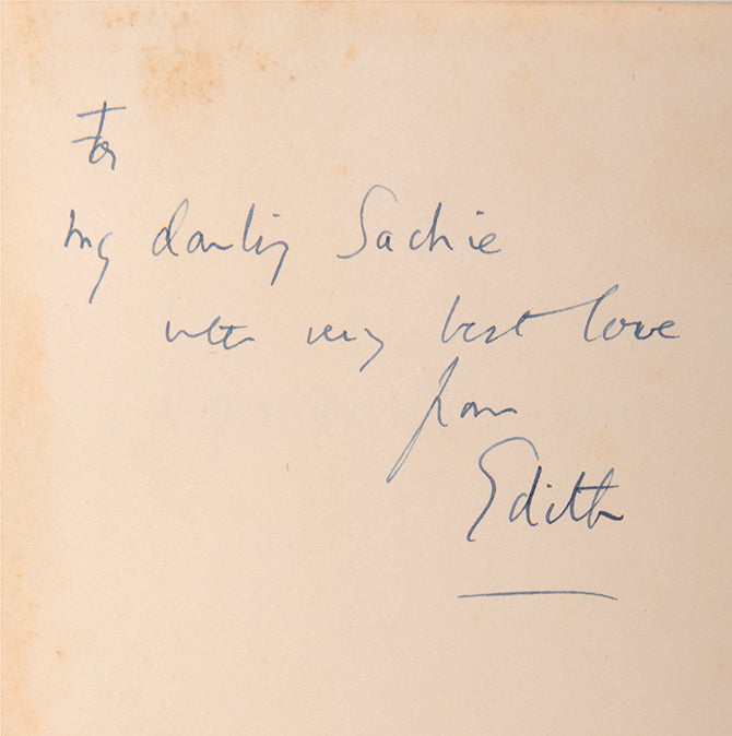 A fine association copy of the first American edition of A Poet's Notebook, inscribed by Edith Sitwell to her brother 
