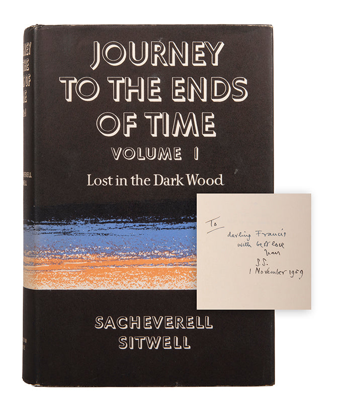 A fine association copy of the first American edition of Journey to the Ends of Time, inscribed by Sacheverell Sitwell to his son.