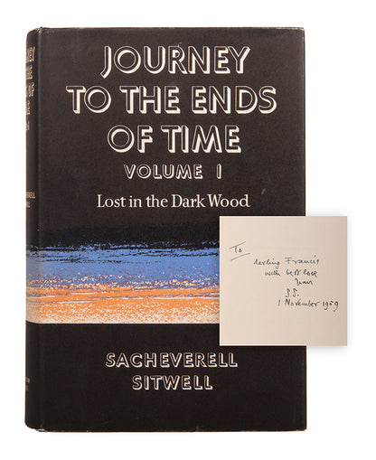 A fine association copy of the first American edition of Journey to the Ends of Time, inscribed by Sacheverell Sitwell to his son.