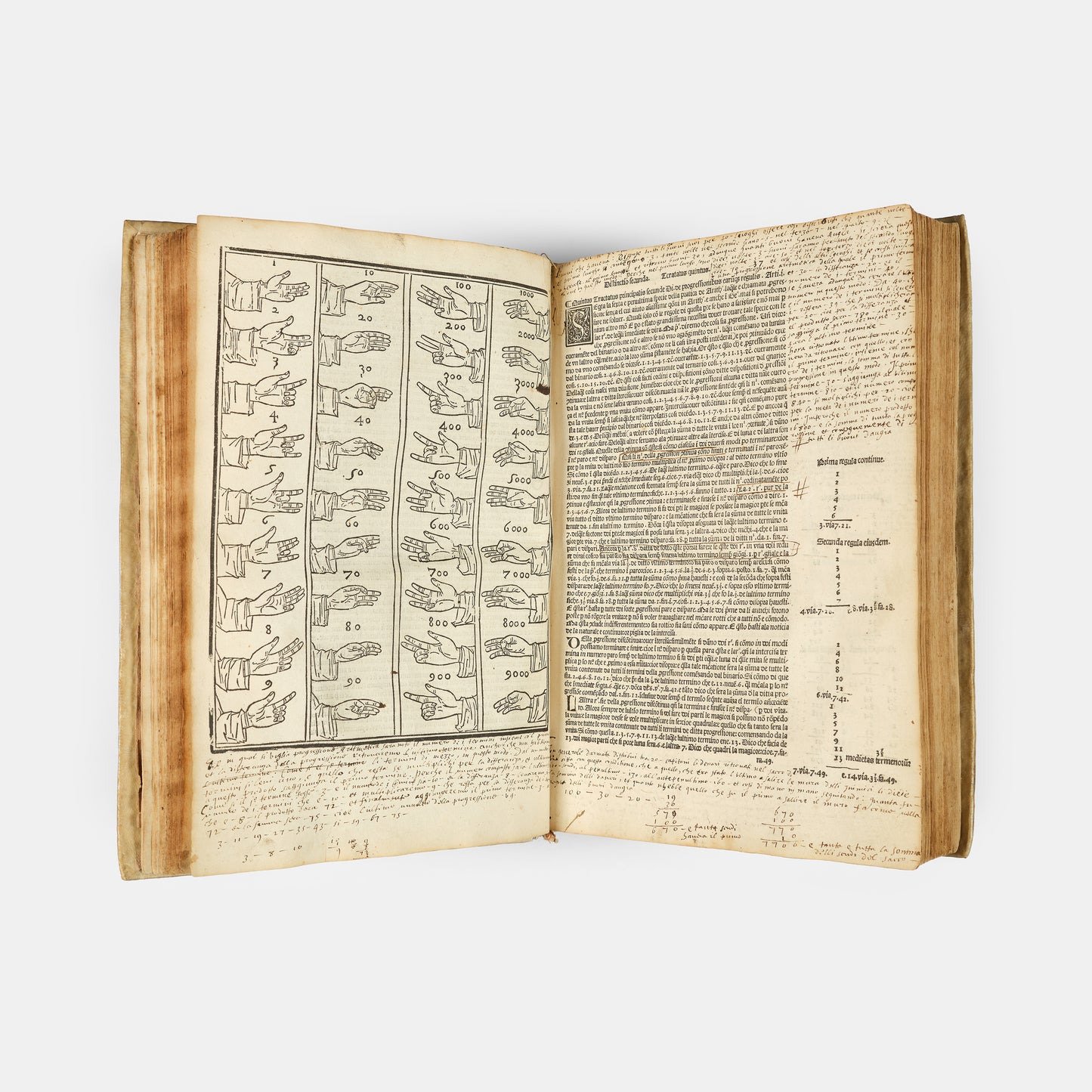 Second edition of Summa de Arithmetica by Luca Pacioli, the first mathematical encyclopaedia of the Renaissance.