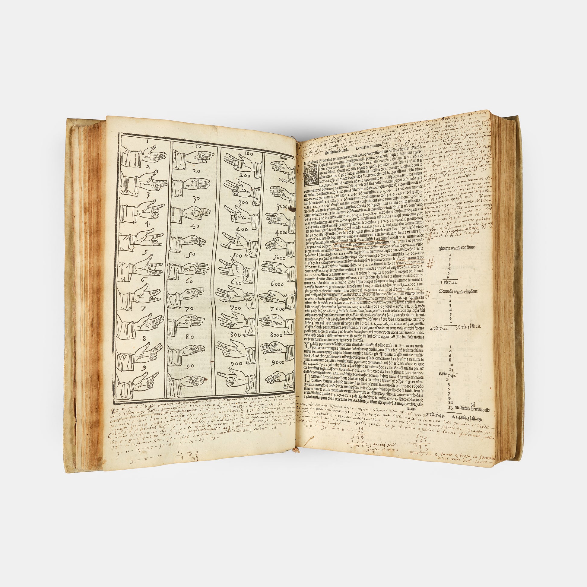 Second edition of Summa de Arithmetica by Luca Pacioli, the first mathematical encyclopaedia of the Renaissance.