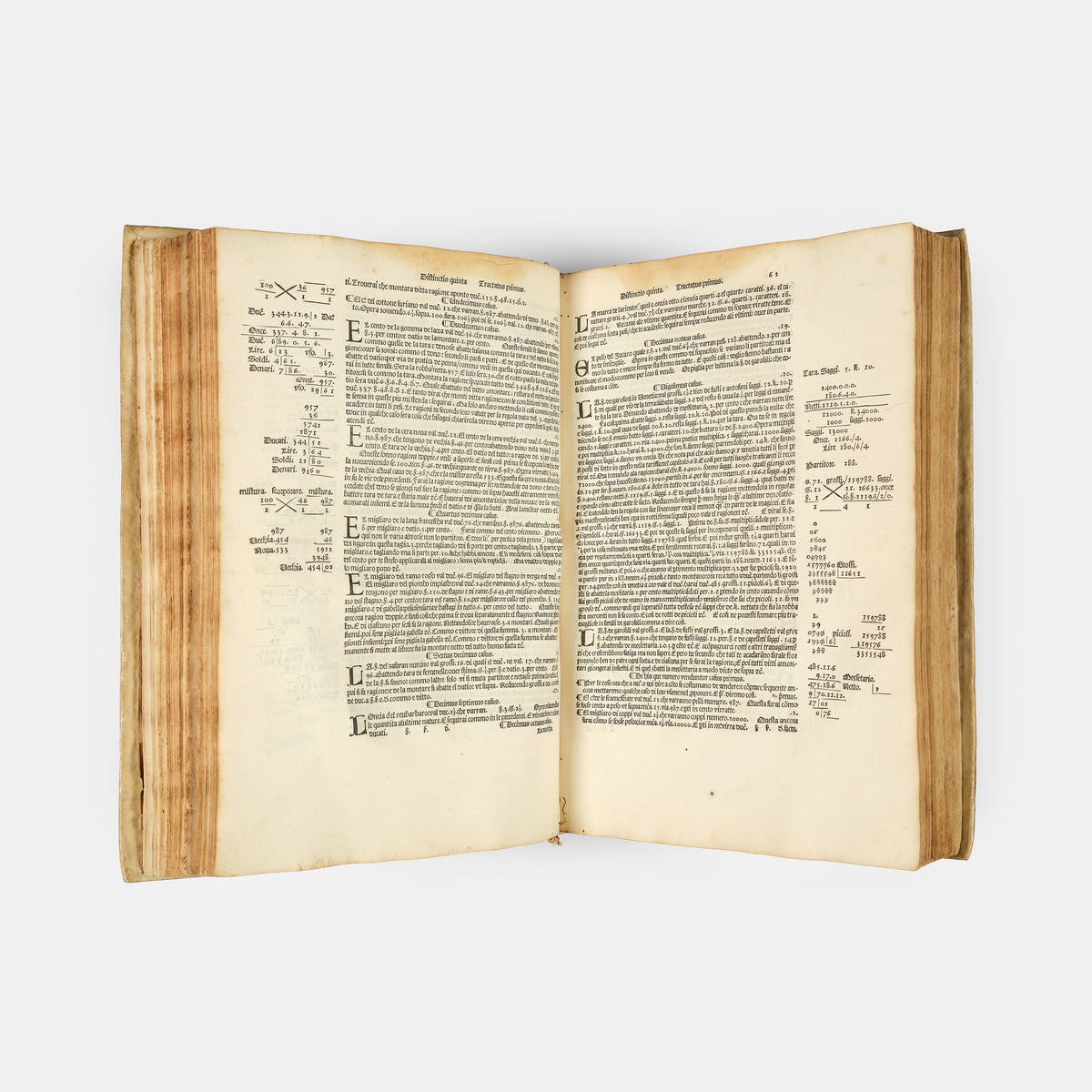 Second edition of Summa de Arithmetica by Luca Pacioli, the first mathematical encyclopaedia of the Renaissance.