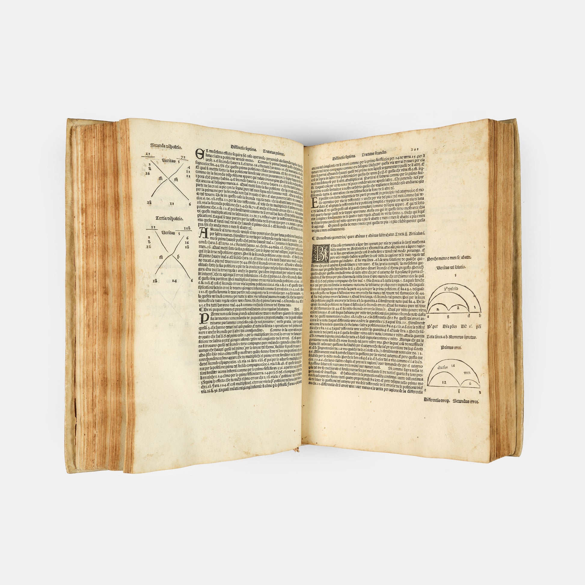 Second edition of Summa de Arithmetica by Luca Pacioli, the first mathematical encyclopaedia of the Renaissance.