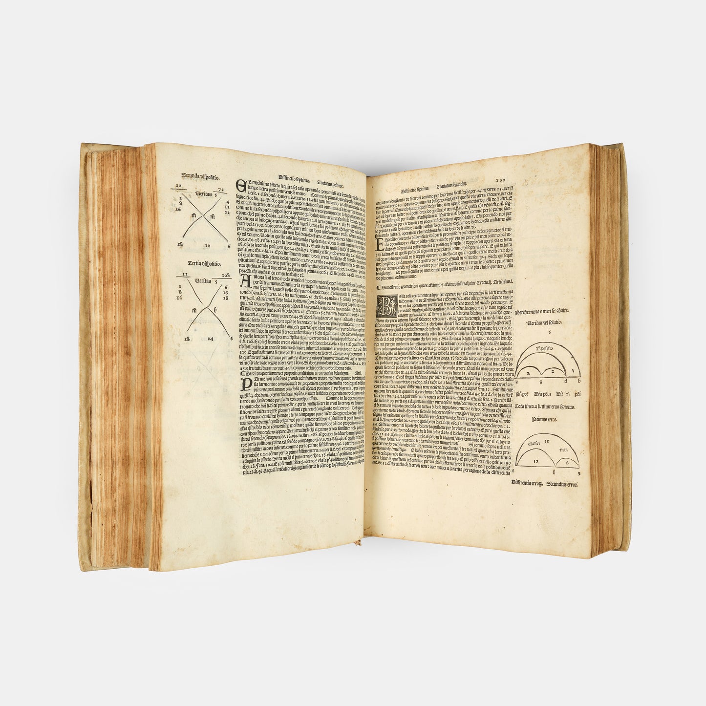 Second edition of Summa de Arithmetica by Luca Pacioli, the first mathematical encyclopaedia of the Renaissance.