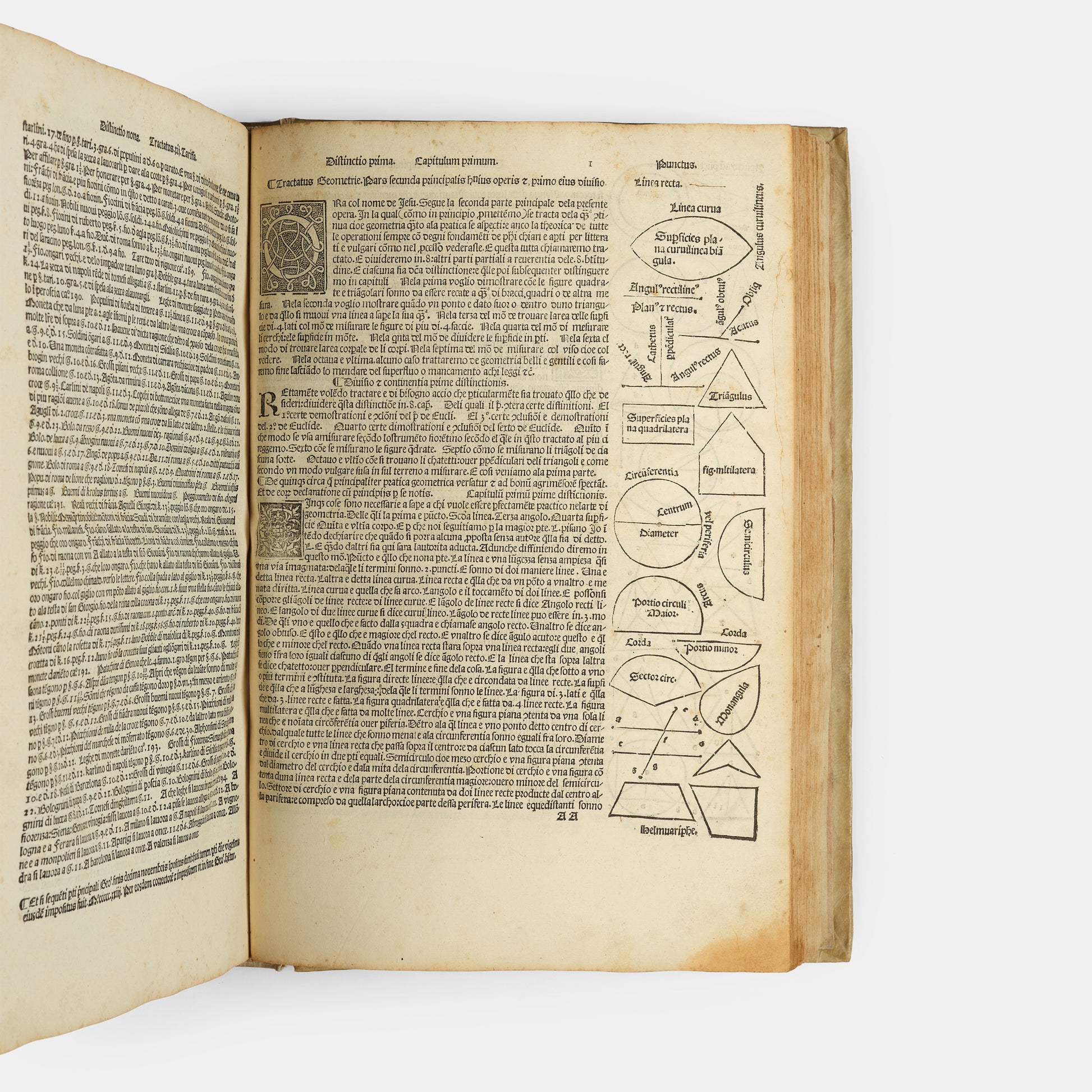 Second edition of Summa de Arithmetica by Luca Pacioli, the first mathematical encyclopaedia of the Renaissance.
