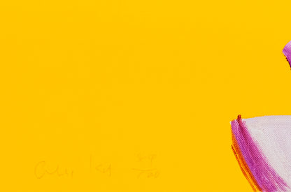 Alex Katz, Azaleas on Yellow, from edition of 100, 2021, on Innova Etching Cotton Rag paper, signed in pencil, archival pigment print