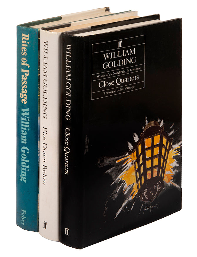 First edition of William Golding's Sea Trilogy in the dust jackets.