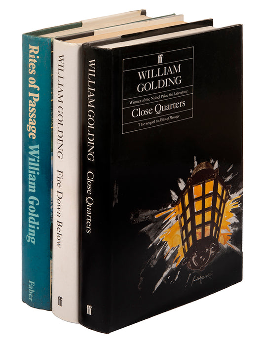 First edition of William Golding's Sea Trilogy in the dust jackets.