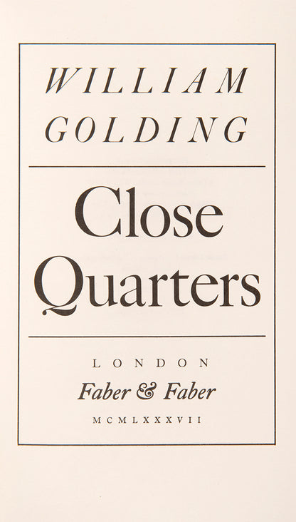 First edition of William Golding's Sea Trilogy in the dust jackets.