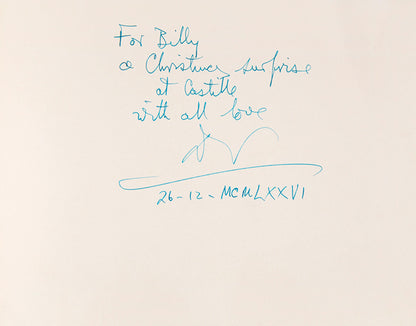 Limited edition presentation copy of Pablo Picasso's Pour Eugenia, inscribed by Douglas Cooper to William McCarty.