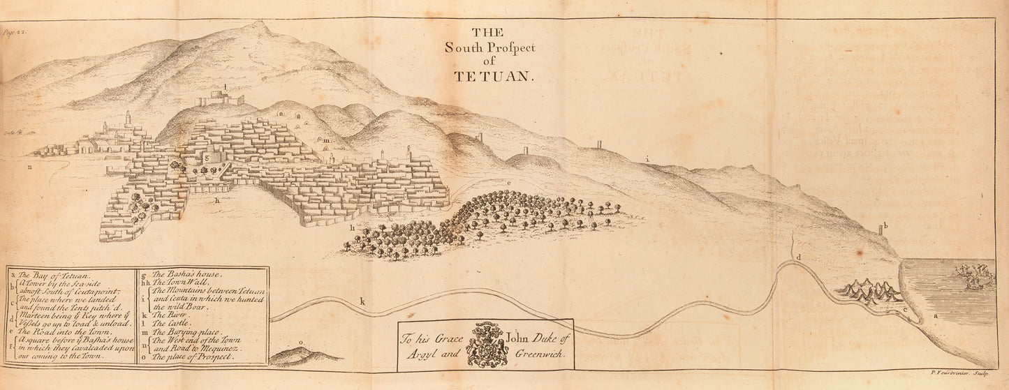 A Journey to Mequinez by John Windus is an early English account of Morocco.  Windus was the historian of a mission dispatched by George I in 1720.
