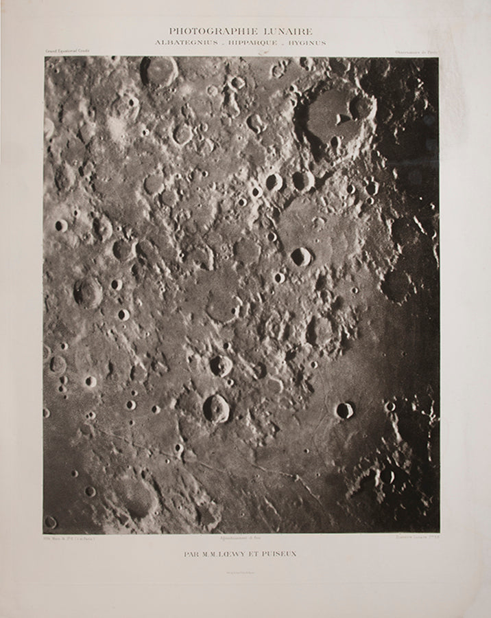 Photographie Lunaire.  Albategnius_Hipparque_Hyginus.  Pl. V.