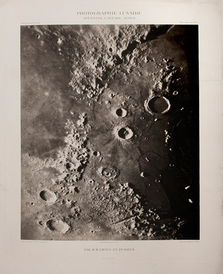 Photographie Lunaire.  Apennins_Caucase_Alpes.  Pl. V.