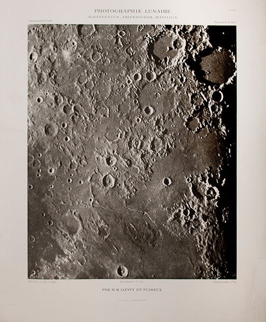 Photographie Lunaire.  Albategnius_Triesnecker_Manilius.  Pl. XLVI.