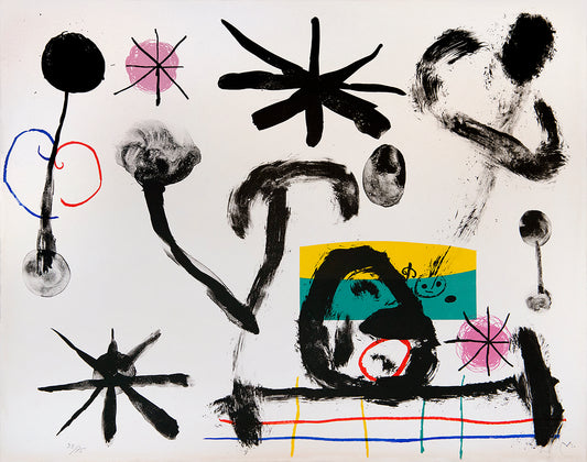 Joan Miro, Plate VI, from Album 19, 1961, Lithograph in colours, 1961, on wove paper, signed with the artist's monogram in pencil, from the edition of 75