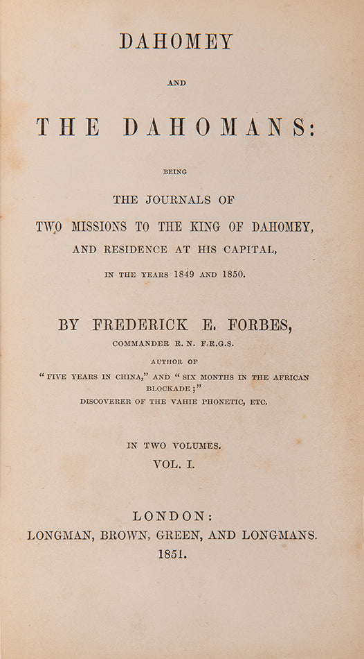 Forbes was a prominent anti-slavery campaigner. He is particularly interesting here on local customs and festivals, which are attractively illustrated