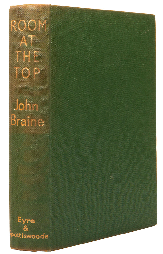 First edition of Room at the Top by John Braine, one of the 'Angry Young Men'. In the original dust jacket designed by John Minton and wraparound.