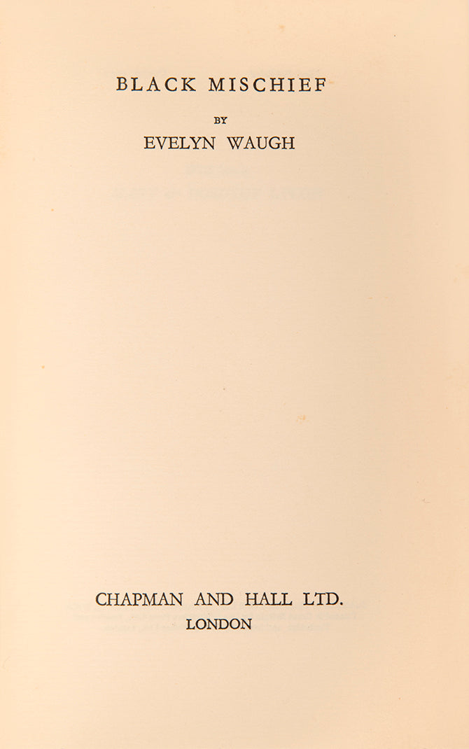 The third novel by Evelyn Waugh, which established him as a master satirist. Complete with the dust jacket.