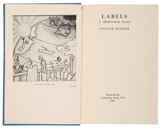 An unusually fine copy of this scarce item, complete with original manuscript in Evelyn Waugh's hand.