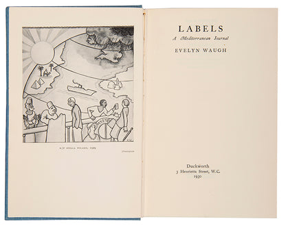 An unusually fine copy of this scarce item, complete with original manuscript in Evelyn Waugh's hand.