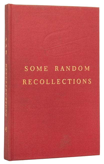 First edition of Alfred A. Knopf's Some Random Recollections, inscribed by the author to Paul and Pauline Gallico.